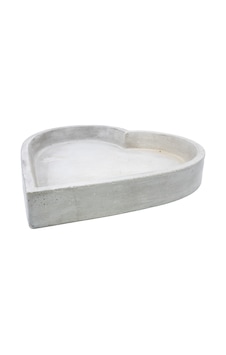 Dekoratif Beton Kalp Kap / Saksı Gri Dekoratif Beton Kalp Kap / Saksı Gri