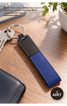 1 Adet Lacivert Deri Metal Anahtarlık Kişiye Özel Lazer Baskılı Promosyon Keychain, Leather Keyring, Metal Anahtarlık Şık Tasarım 1 Adet Lacivert Deri Metal Anahtarlık Kişiye Özel Lazer Baskılı Promosyon Keychain, Leather Keyring, Metal Anahtarlık Şık Tasarım