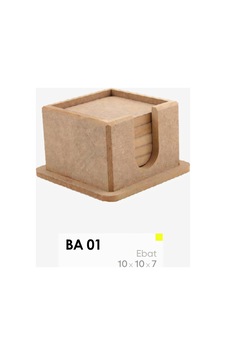 Ahşap Bardak Altlığı Seti Kutulu Boyanabilir Mdf Coaster Set 6 Lı Bardak Altlığı 10x10x7 Cm Diğer Ahşap Bardak Altlığı Seti Kutulu Boyanabilir Mdf Coaster Set 6 Lı Bardak Altlığı 10x10x7 Cm Diğer
