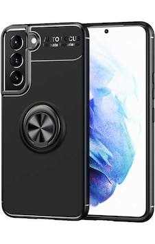Samsung Galaxy Uyumlu S22 Plus Kılıf Kamera Çıkıntılı Renkli Yüzüklü Standlı Mıknatıslı Kapak Ravel