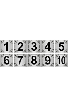 Metal Kapı,Masa,Dolap Numarası 5x5cm 10 adet (1..10) Gümüş Renk Metal Metal Kapı,Masa,Dolap Numarası 5x5cm 10 adet (1..10) Gümüş Renk Metal