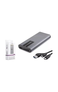 Hadron Hdx1780 Ssd Kutu Type-c3.1 + Usb3.0 Nvme + Ngff M2 Alüminyum + Plastik Chip Rtl9210b Rgb Gri Hadron Hdx1780 Ssd Kutu Type-c3.1 + Usb3.0 Nvme + Ngff M2 Alüminyum + Plastik Chip Rtl9210b Rgb Gri