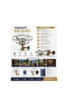 Kamp Ocağı Seti - Portatif Vidalı Gazlı Kamp Ocağı + 230 Gr Kartuş Tüp Diğer