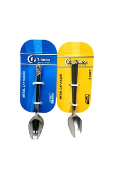 6 Parça Metal Çay Kaşık 4887 Renkli 6 Parça Metal Çay Kaşık 4887 Renkli