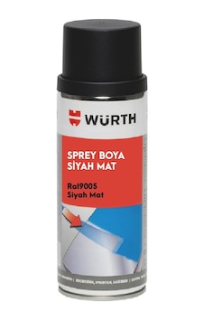 Würth Sprey Tampon Boya Ral9005 Mat Siyah 400 Ml Würth Sprey Tampon Boya Ral9005 Mat Siyah 400 Ml