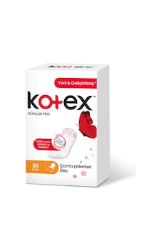 Kotex İnce Günlük Ped Parfümlü Çanta Paketleri 56'lı Kotex İnce Günlük Ped Parfümlü Çanta Paketleri 56'lı