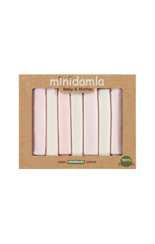 Minidamla 7li Ağız Mendili - Pembe Minidamla 7li Ağız Mendili - Pembe