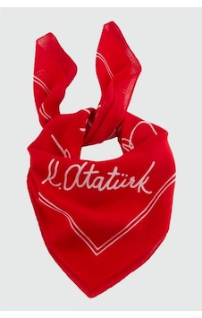 Atatürk İmzalı Desenli Bandana 50 50 - Kırmızı N162 Atatürk İmzalı Desenli Bandana 50 50 - Kırmızı N162