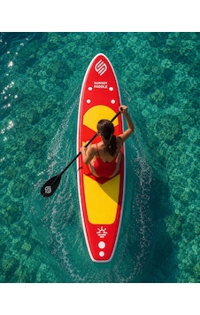 Crazy Fan Sarı Kırmızı Şişme Sup Board / Paddle Board 320 Cm