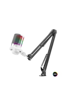 Rgb Mikrofon Seti Boom Mikrofon Kolu, Type-c, 192khz, 24bit, Beyaz - Me6s35w Rgb Mikrofon Seti Boom Mikrofon Kolu, Type-c, 192khz, 24bit, Beyaz - Me6s35w