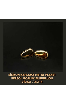 Persol Gözlük Silikon Kaplı Metal Gözlük Burunluğu Altın 1 Çift