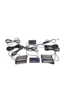 7 Fonksiyonlu Çakar Lamba 12-30v 6 Led 6 Adet Sarı Sarı Set / Lapa550-1