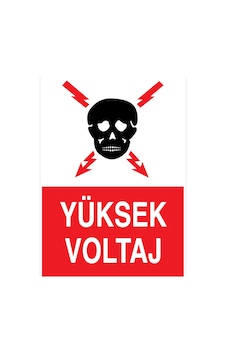 Yüksek Voltaj Uyarı Tabelası - 20x30 Foreks - E28 Yüksek Voltaj Uyarı Tabelası - 20x30 Foreks - E28
