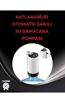Damacana Üstü Akıllı Su Pompası 3 Damacana Kullanım 4w Güç Micro Usb Şarjlı Katlanabilir & Taşınabilir