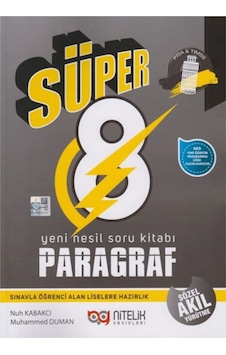 Sınıf 8 Süper Paragraf Yeni Nesil Soru Bankası Nitelik Yayınları Sınıf 8 Süper Paragraf Yeni Nesil Soru Bankası Nitelik Yayınları