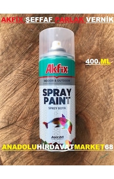 Akfix 400 ML Şeffaf Parlak Vernik Sprey Vernik Akrilik