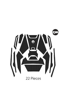 Sym Adx-125 2024 İle Uyumlu 22 Parça 6d Karbon Tank Pad Seti Karbon - Siyah