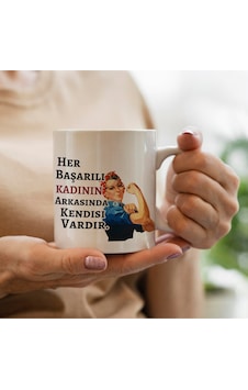 Kadınlar Gününe Özel Baskılı Kupa Bardak Beyaz Kadınlar Gününe Özel Baskılı Kupa Bardak Beyaz