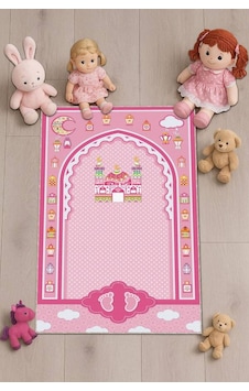 Pembe Cami Temalı Kız Çocuk Seccadesi Cs34n11 Pembe Cami Temalı Kız Çocuk Seccadesi Cs34n11