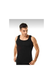 Nacar Store Tutku Erkek 6'lı Paket % 100pamuklu Penye Atlet Siyah