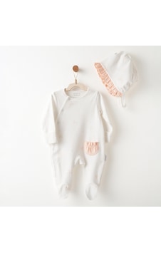 Andywawa Kız Bebek Tulum Takım Romper Anw-ac26533 Ekru Andywawa Kız Bebek Tulum Takım Romper Anw-ac26533 Ekru
