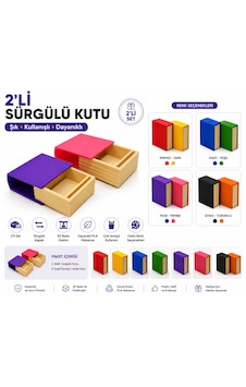 3d Baskı Kitap Görünümlü Kutu Yeşil - Mavi 3d Baskı Kitap Görünümlü Kutu Yeşil - Mavi