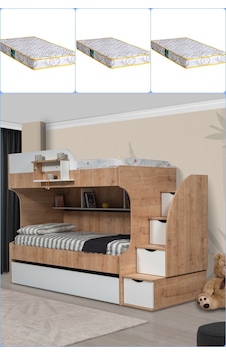 Ranza, Aura Yavrulu Ranza - 3 Adet Comfort Yatak Ceviz - Beyaz 90 x 200 Ranza, Aura Yavrulu Ranza - 3 Adet Comfort Yatak Ceviz - Beyaz 90 x 200