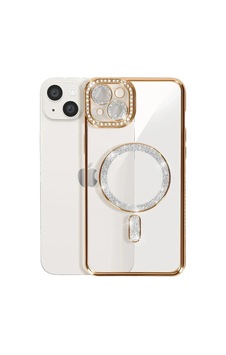 Mey İthalat Apple iPhone Uyumlu 15 Kılıf Joke Simli Magneticsafe Kılıf - Gold Mey İthalat Apple iPhone Uyumlu 15 Kılıf Joke Simli Magneticsafe Kılıf - Gold