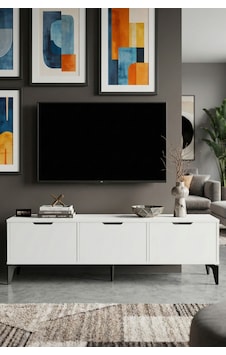 Beyaz Suntalam Tv Sehpası 160x35 Cm Beyaz Suntalam Tv Sehpası 160x35 Cm