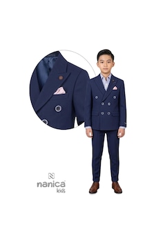 Nanica Kids Erkek Çocuk Kruvaze Takım Elbise Lacivert 126639 Nanica Kids Erkek Çocuk Kruvaze Takım Elbise Lacivert 126639