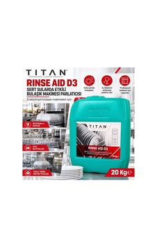 Tıtan Rınse Aıd D3 20 Kg Sert Sularda Etkili Endüstriyel Bulaşık Makinesi Parlatıcısı - 939619894