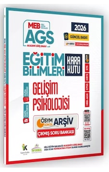 2026 Meb AGS Eğitim Bilimlerinin Kara Kutusu Gelişim Psikolojisi ÖSYM Çıkmış Soru Bankası Çözümlü 2026 Meb AGS Eğitim Bilimlerinin Kara Kutusu Gelişim Psikolojisi ÖSYM Çıkmış Soru Bankası Çözümlü