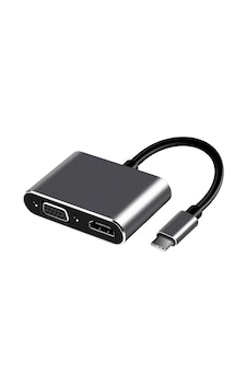 Frisby Fa-7678c Usb Tip-c Hdmi+vga Çevirici Frisby Fa-7678c Usb Tip-c Hdmi+vga Çevirici