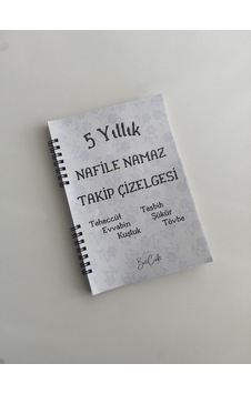 5 Yıllık Nafile Namaz Takip Çizelgesi, Defter Beyaz 5 Yıllık Nafile Namaz Takip Çizelgesi, Defter Beyaz
