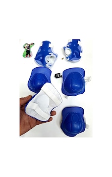 Çocuk Dizlik Dirsek El Koruyucu Set Güvenlik Aksesuarları Dizlik Dirseklik El Koruma 4-12 Yaş 29x19 - 19x35 / Mavi Mavi Çocuk Dizlik Dirsek El Koruyucu Set Güvenlik Aksesuarları Dizlik Dirseklik El Koruma 4-12 Yaş 29x19 - 19x35 / Mavi Mavi