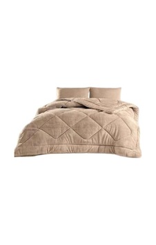 Teksnil Home Çift Kişilik Çift Taraflı Bej Welsoft Yorgan 195 X 2