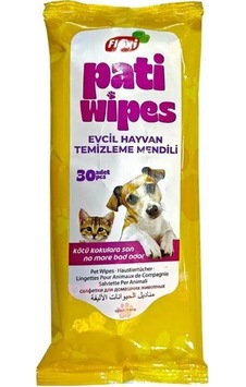 Flexi Pati Wipes Kedi Köpek Pati Temizleme Yıkama Mendili 30'lu
