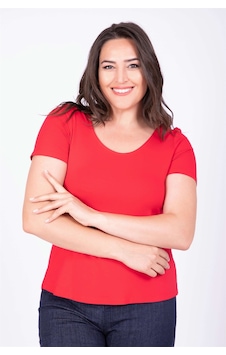 Myline Balerin Yaka Tişört-538 Kırmızı Myline Balerin Yaka Tişört-538 Kırmızı
