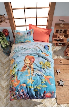 Cotton Box Genç Odası Tek Kişilik Mermaid Mercan Fıtted Cotton Box Genç Odası Tek Kişilik Mermaid Mercan Fıtted