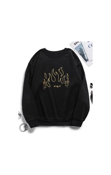 Angel Fire Sweatshirt Siyah