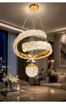 Kumandalı 3 Renk Işıklı Modern Sarkıt Led Avize Krom Kasa Salon,oda ,mutfak ,hol Gold Kumandalı 3 Renk Işıklı Modern Sarkıt Led Avize Krom Kasa Salon,oda ,mutfak ,hol Gold