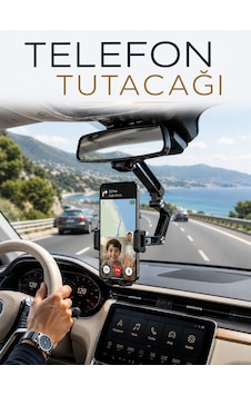 Araç İçi Dikiz Aynası Telefon Tutucu 360 Döner Ayarlanabilir Katlanabilir Standart Araç İçi Dikiz Aynası Telefon Tutucu 360 Döner Ayarlanabilir Katlanabilir Standart