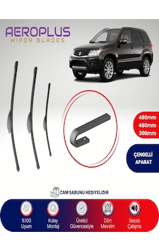 Aeroplus Suzuki Grand Vitara Ön Arka Muz Silecek Takımı 2006-2018 Aeroplus Suzuki Grand Vitara Ön Arka Muz Silecek Takımı 2006-2018