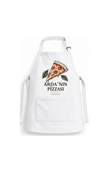 Kişiye Özel İsimli Pizza Temalı Unisex Mutfak Önlüğü Beyaz Kişiye Özel İsimli Pizza Temalı Unisex Mutfak Önlüğü Beyaz
