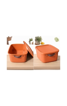 1 Adet 15 Litre Saklama Kabı, Çok Amaçlı Düzenleyici Kapaklı Kutu, Dekoratif Saklama Kutusu, 35x25x22 Cm Kiremit 1 Adet 15 Litre Saklama Kabı, Çok Amaçlı Düzenleyici Kapaklı Kutu, Dekoratif Saklama Kutusu, 35x25x22 Cm Kiremit