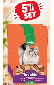 Kiwi Pets Kyct-50354 Yammies Fırında Kavrulmuş Tavuklu Morina Balığına Sarılmış Kedi Ödül Maması 80 Gr 5li Set Kiwi Pets Kyct-50354 Yammies Fırında Kavrulmuş Tavuklu Morina Balığına Sarılmış Kedi Ödül Maması 80 Gr 5li Set