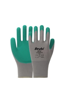 Beybi Pl17 10 Beden Gri-yeşil 12li Paket Legend Polyester Örme Lateks Eldiven Beybi Pl17 10 Beden Gri-yeşil 12li Paket Legend Polyester Örme Lateks Eldiven