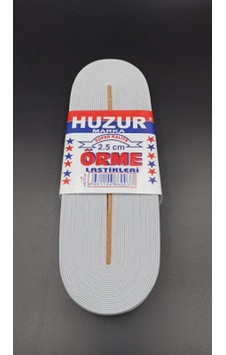 Beyaz - 2.5cm Paça Lastik Geniş 10mt. 5691 Beyaz - 2.5cm Paça Lastik Geniş 10mt. 5691