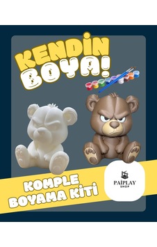 Somurtkan Ayıcık - Boyama Seti Ve Somurtkan Ayıcık Figürü Ayı Somurtkan Ayıcık - Boyama Seti Ve Somurtkan Ayıcık Figürü Ayı