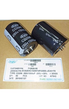 Ecs2ekc152mt4p33550 1500mf 250v 35x50 105 Jıanghaı Elko Kondansatör 2 Adet Ecs2ekc152mt4p33550 1500mf 250v 35x50 105 Jıanghaı Elko Kondansatör 2 Adet